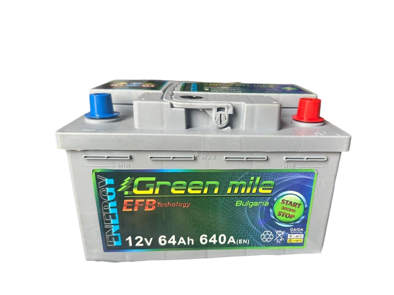 Акумулятор стартерний Green MILE Energy EFB 64 Ah (0) 640En Start-Stop, фото 1