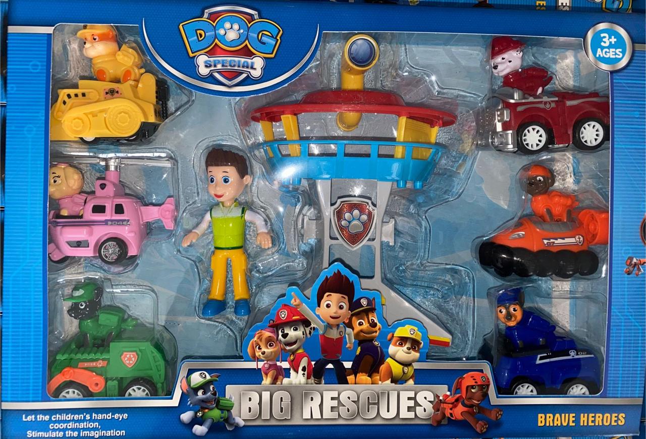 Ігровий набір Щенячий патруль з вежою та машинками | Дитячий набір рятувальників 3+, фото 1