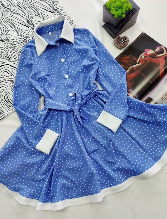 Сукня в горох для дівчинки Сюзана, софт розміри 116-164