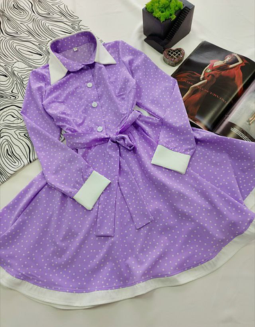 Сукня в горох для дівчинки Сюзана, софт розміри 116-164, фото 1