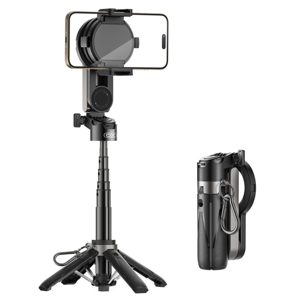 Монопод, трипод для селфі та фотографування 4 в 1 XO SS24 Bluetooth, чорний, фото 1