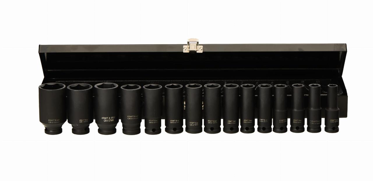 Довгі ударні головки 1/2" 15 шт. 10-32 мм KD11769, фото 1