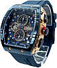 Чоловічий кварцовий годинник CURREN 8442 з ексклюзивним дизайном синього циферблата, водонепроникний, хронограф, фото 6