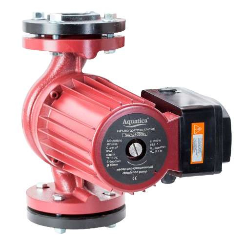 Насос циркуляційний фланцевий 1,0кВт 10,3м 500л/хв DN65 300мм + зворотній фланець Aquatica, фото 1