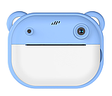 Дитяча камера 12 МП з функцією друку – фотоапарат 1080P + рулон для термопечаті блакитний, фото 5