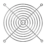 Металева решітка для вентилятора 90х90мм, фото 3