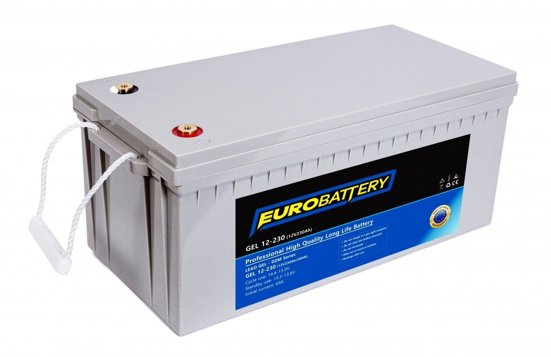 АКБ гелевий EuroBattery GEL 12v-230ah, 522х238х221мм