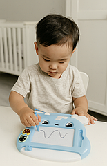 Магнітна дошка для малювання Собачка Fly Dreams з фігурними штампами та ручкою