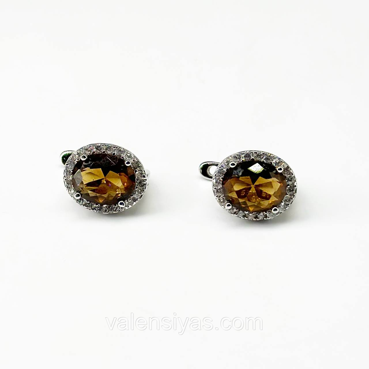 Срібні сережки з фіанітами