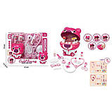 Іграшка SD 169-306 “Стоматолог”, висота ведмедика - 16 см, скарбничка, стетоскоп, підсвічування, шприц, ножиці, щипці,, фото 4