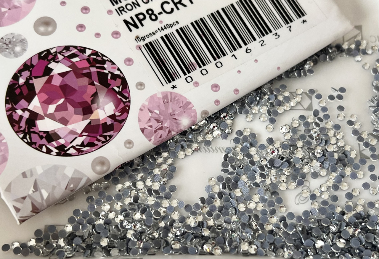 Стрази SS 8 Crystal ( 2,4 мм) гарячоі фіксації, термоклеєві Premium MC CRYSTAJS 100 штук