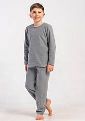 Піжама дитяча тепла з флісу полар Vienetta сіра (розміри: 7-14 років)