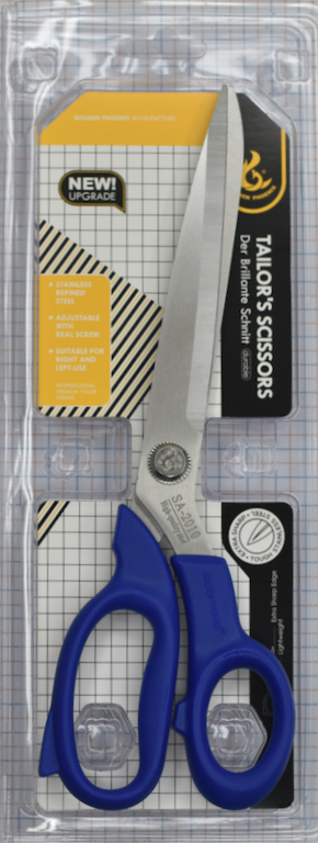Ножиці кравецькі сині Golden Phoenix №10 (250mm), фото 1