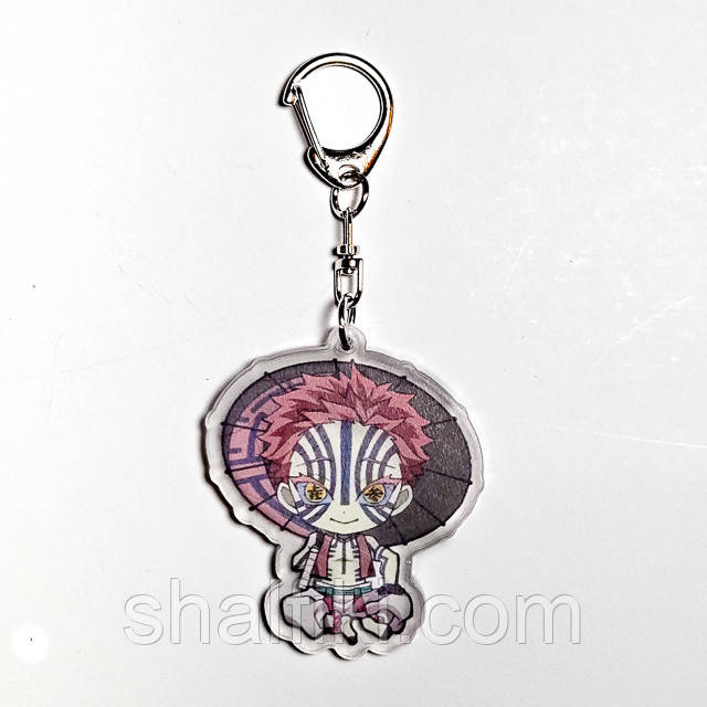 "Акадза (Клинок, який знищує демонів / Demon slayer)" брелок акриловий двосторонній з уф-друком, фото 1