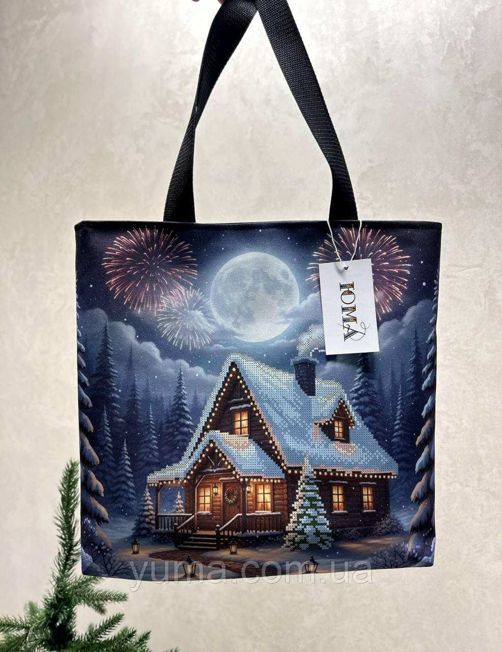 Сумка для вишивки бісером Зимова казка, фото 1