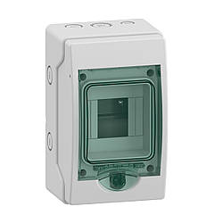 Модульний щит, Mureva, IP65, 1х4 модулі, без клемного блоку, Schneider Electric
