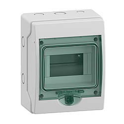 Модульний щит, Mureva, IP65, 1х6 модулів, без клемного блоку, Schneider Electric