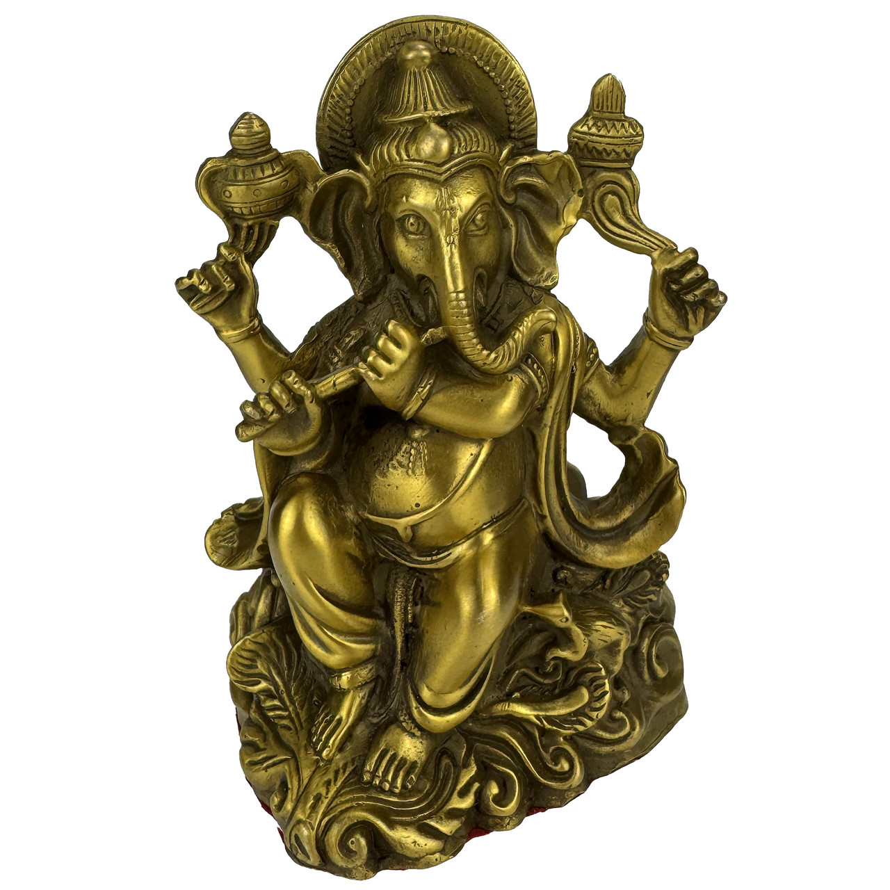 Статуетка Ганеша з пацюком 14,5х10х8 см коричнева (С6286)