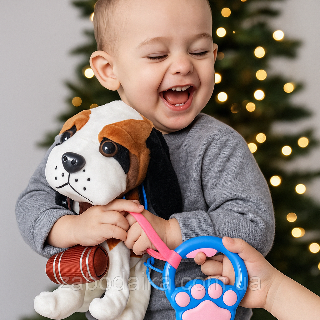 Собачка на повідці ОБЗОР інтерактивне цуценя ходить музика 15316, фото 1