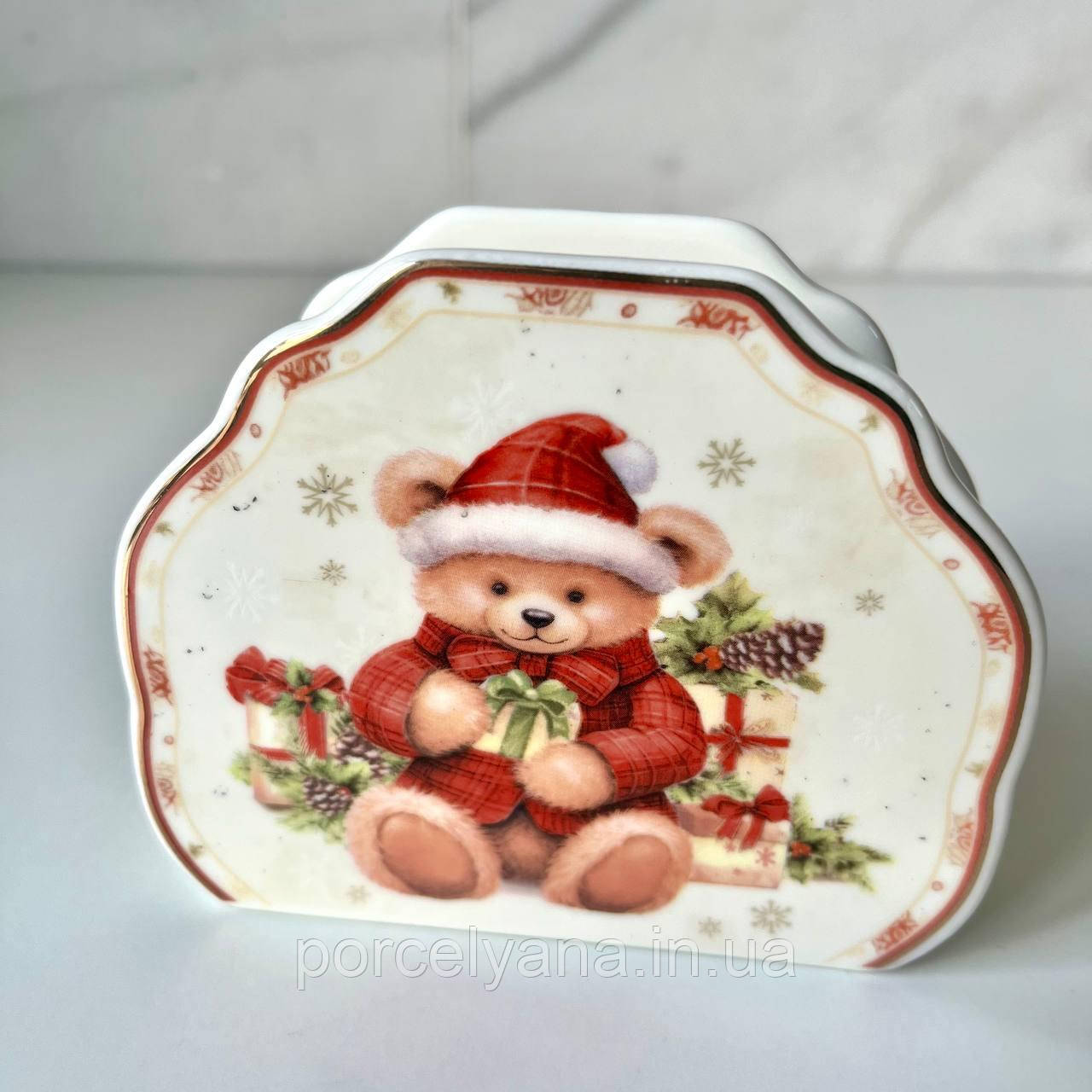 Серветниця 15 см порцеляна Brandani Coccole (Ведмедики), фото 1