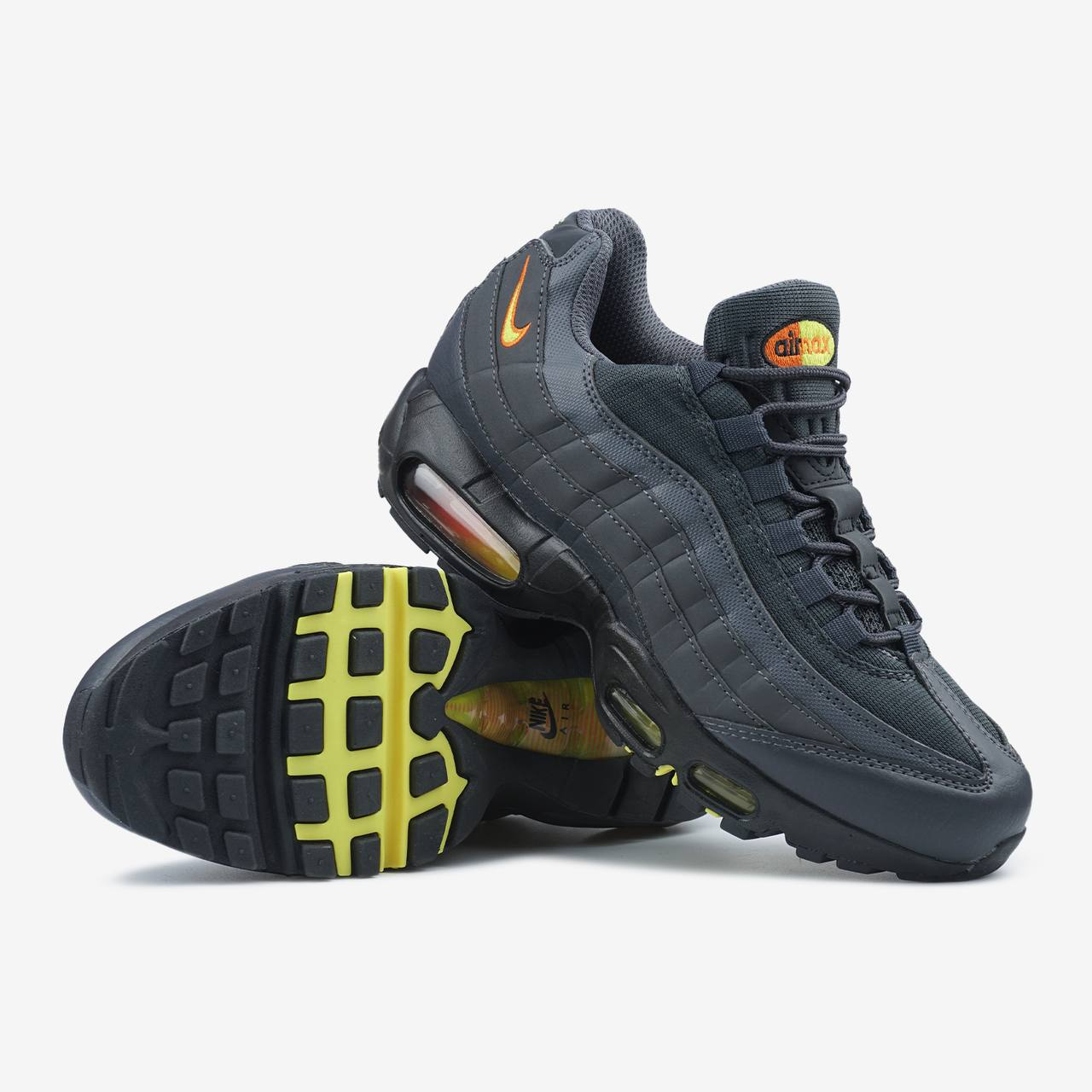 Nike Air Max 95 Anthracite Safety Orange Dark Grey, фото 1