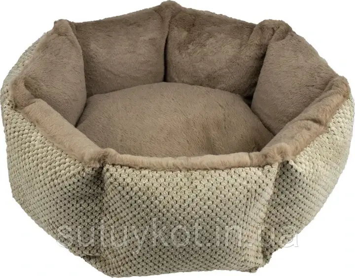 Лежак для тварин Agility Колізей М 60х60х20 см, бежевий., фото 1