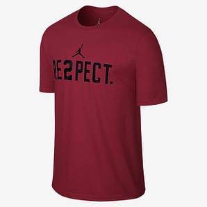 Футболка бордова Air Jordan Respect Джордан Респект чоловіча трикотажна