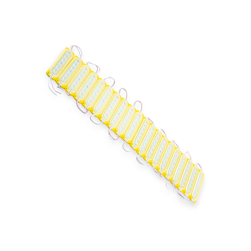 Модуль світлодіодний 12V Жовтий 6 SMD 2835 1, 2W 6D Лінза (20шт) Megalight SVS-12V H10425-2835-6D Y (1,2W), фото 1