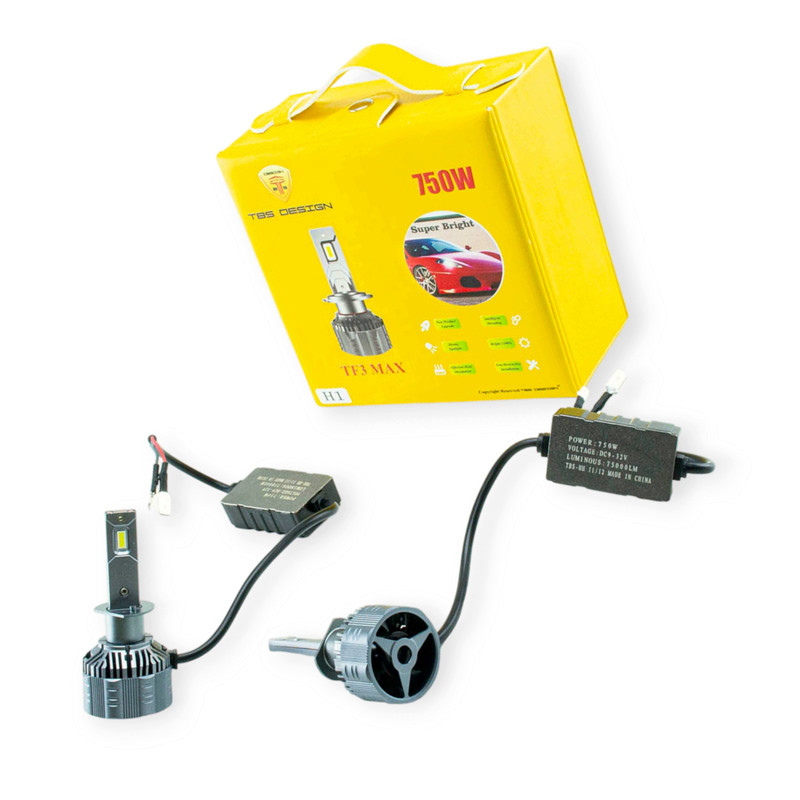 Автолампа LED H1 12V-24V TF3 6500K 65W радіатор вентилятор Megalight SVS-ТF3 MAX H1 LED, фото 1