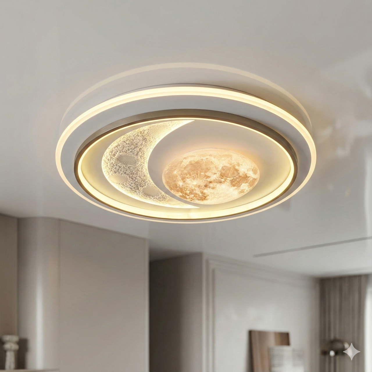 Стельова кругла люстра Linisoln 125W до 20 м² колір Білий 7889-500, фото 1