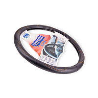 Чохол керма l шкірзам (39 - 41 см) чорний vitol коричнева нитка SVS-F 16113L