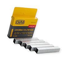 Скоби для степлера будівельного прямокутні 12х11,3мм 1000 шт Сила SVS-680104