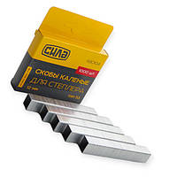 Скоби для степлера будівельного прямокутні 14х11,3мм 1000 шт Сила SVS-680105