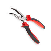 Довгогубці вигнуті 160 мм чорно-червоні ручки Intertool Storm Intertool SVS-NT-0146