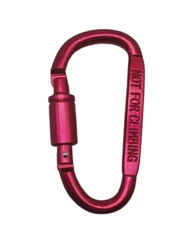 Карабін Solve із муфтою Aluminum Carabine Малиновий до 100 кг алюмінієвий сплав Screwlock KT7000807