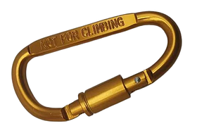 Карабін Solve із муфтою Aluminum Carabine Золотий до 100 кг алюмінієвий сплав Screwlock KT7000808