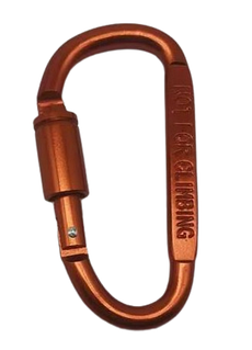 Карабін Solve із муфтою Aluminum Carabine Помаранчевий до 100 кг алюмінієвий сплав Screwlock KT7000806