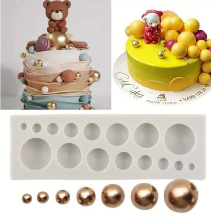 Силіконовий молд Півсфери 8 різних діаметрів, фото 1