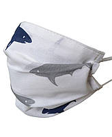 Маска - пов'язка дитяча багаторазова на гумці Акул ТМ ПРОВАНС