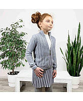 Дитяча кофта на блискавцi Софi сiра ART KNIT