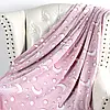 Світний плед 150х200 см Magic Blanket, Рожевий/Флісовий теплий плед, що світиться в темряві/Місяче покривало, фото 9