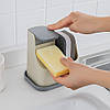 Дозатор для миючого засобу з тримачем для губки (12,5х9,5см) / Кухонний диспенсер для мила / Органайзер для раковини, фото 2