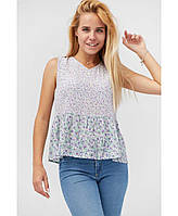 Топ з басками в квіточку фіолетовий ТМ ПРОВАНС