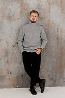 Чоловічий гольф светр сірий ART KNIT