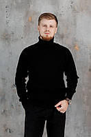 Чоловічий гольф светр чорний ART KNIT