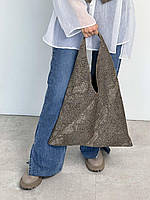 Жіноча сумка шопер Python коричнева ART KNIT