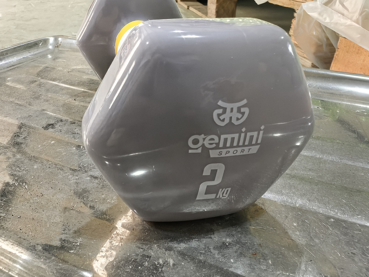 Гантель для фітнесу з вініловим покриттям 2 шт. по 2.0 кг Gemini Sport GSD-2.0GRAY, фото 1