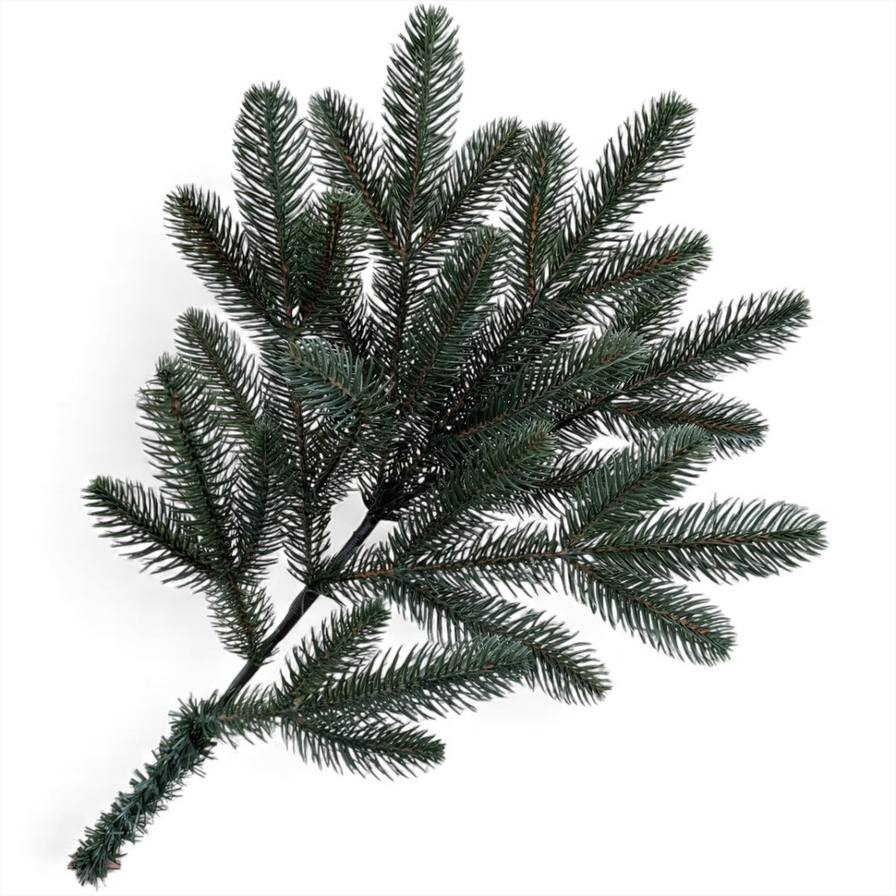 Штучна гілка ялини зелена 50 см, фото 1