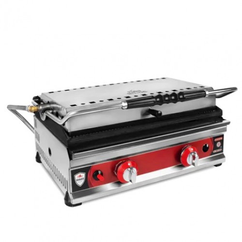 Гриль прижимний паніні газовий MARS MTS-20G (верхня та нижня поверхні - рифлені)