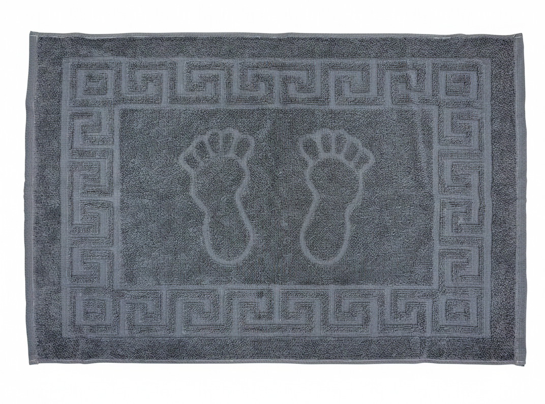 Рушник для ніг 50х70см Ніжки Люкс махрове 680г Ярослав сірий, фото 1